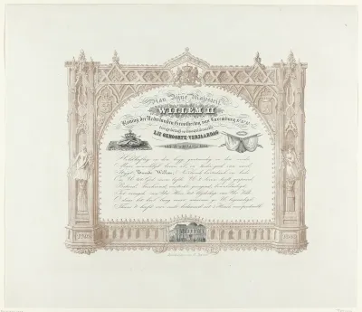 Aan Zijne Majesteit, Willem II Koning der Nederlanden, Groothertog van Luxumburg &&& toegebragt op Hoogstdeszelfs LII Geboorte-Verjaardag den VI December 1844