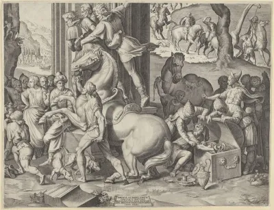 Aanbidding door de koningen (deel rechtsonder)