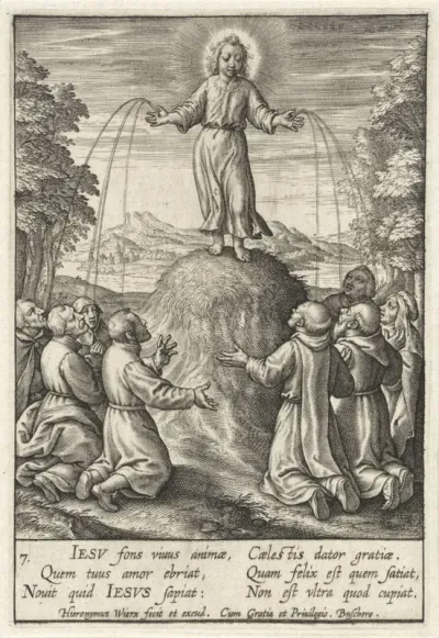Aanbidding van het Christuskind door smekelingen