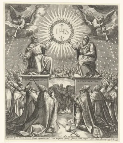 Aanbidding van het monogram van Christus