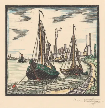 Aangemeerde vissersboten