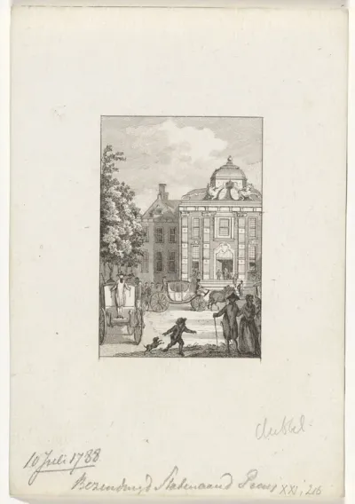 Aankomst van de afvaardiging van de Staten bij  Willem V, 1788