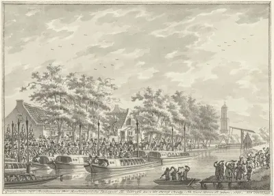 Aankomst van de Amsterdammers in Utrecht, 1787