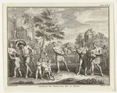 Aankomst van de Bataven in Nederland, ca. 55-10 v.C.