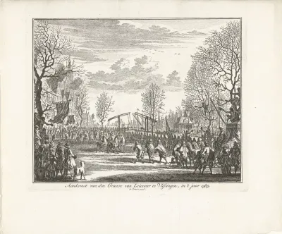 Aankomst van de graaf van Leicester te Vlissingen, 1585