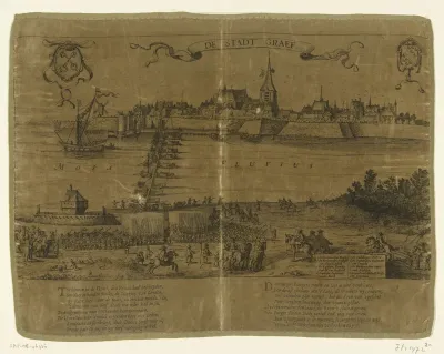Aankomst van de schutterij van Leiden te Grave, 1622