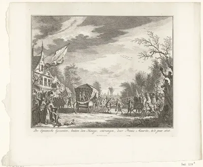 Aankomst van de Spaanse gezanten te Rijswijk, 1608