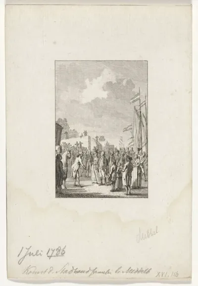 Aankomst van de stadhouderlijke familie te Middelburg, 1786
