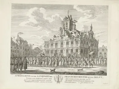 Aankomst van Franse troepen te Delft, 1795
