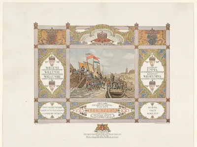 Aankomst van koning Willem I te Scheveningen, 1813