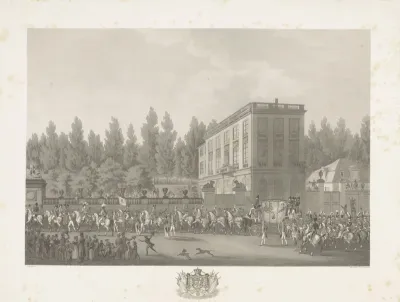 Aankomst van koning Willem I voor de inhuldiging te Brussel op 21 september 1815