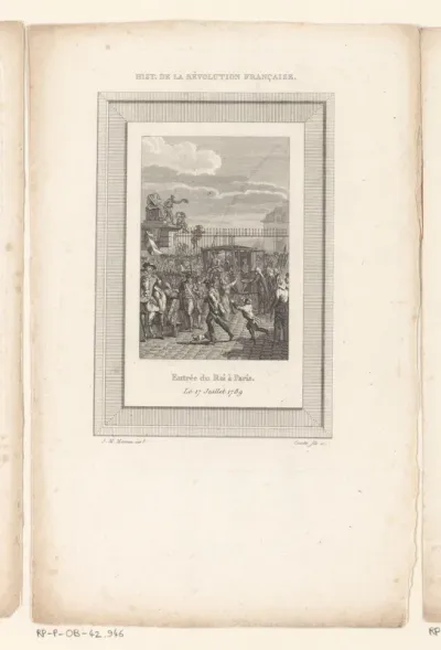 Aankomst van Lodewijk XVI in Parijs op 17 juli 1789