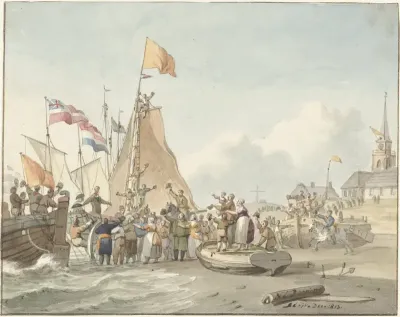 Aankomst van prins Willem Frederik te Scheveningen, 30 november 1813