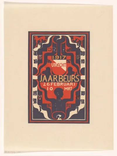 Aankondiging voor jaarbeurs Utrecht 1917