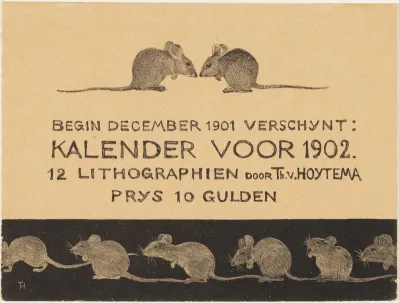 Aankondiging voor kalender 1902