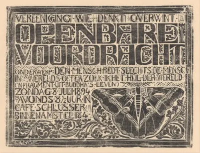 Aankondiging voordracht 'Den mensch redt slechts de mensch'