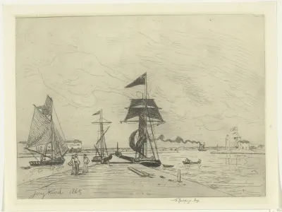 Aanlegsteiger bij Honfleur