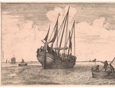 Aanmeren van de postboot