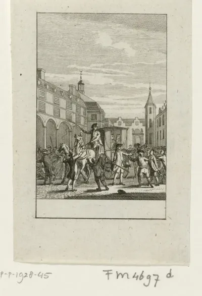 Aanslag op het rijtuig van de gedeputeerden van Dordrecht, 1786