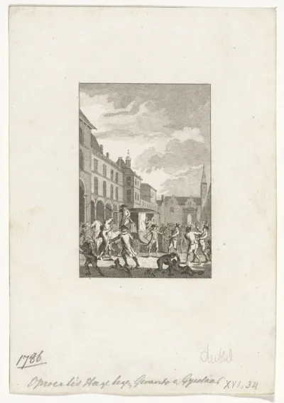 Aanslag op het rijtuig van de gedeputeerden van Dordrecht, 1786
