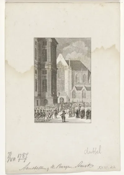 Aanstelling van twee nieuwe burgemeesters te Amsterdam, 1787