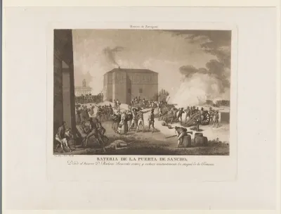 Aanval bij de Puerta de Sancho in Zaragoza