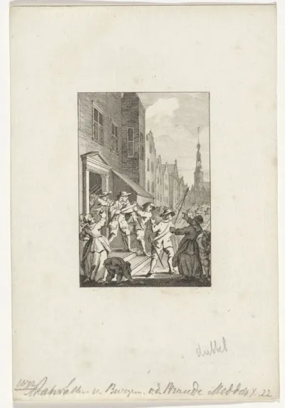 Aanval op het huis van burgemeester Filips van den Brande door opstandige boeren, 1672