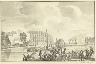 Aanval op Muiden door generaal Kalckreuth, 1787