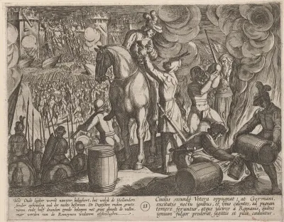 Aanval 's nachts op een Romeins fort