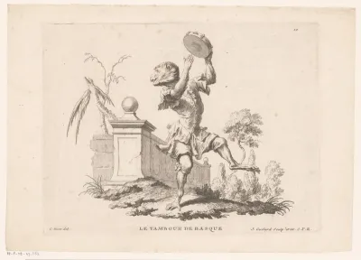Aap met tamboerijn