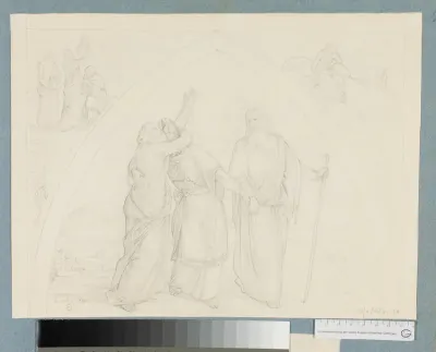 Aaron nimmt Abschied von Eleasar und Mose auf dem Berg Hor