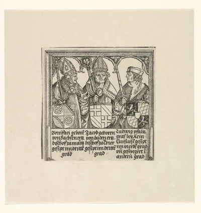 Aartsbisschoppen Bonifatius en Jacob, en paltsgraaf Ludwig