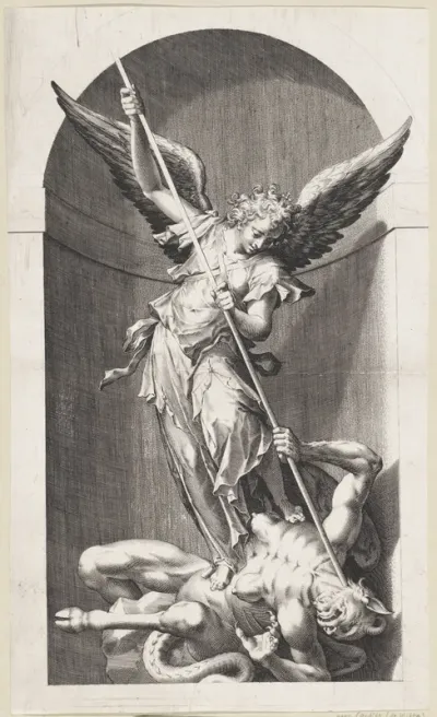 Aartsengel Michaël doodt de duivel