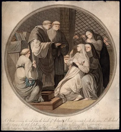 Abelard and Eloise confessing their love to his brother monks and her sister nuns