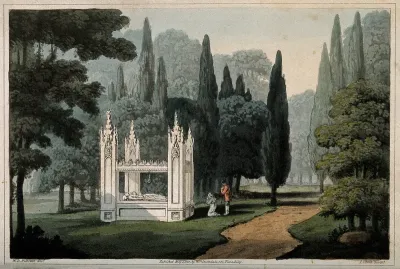 Abelard and Heloise: monument at the monastery of La Trappe, France