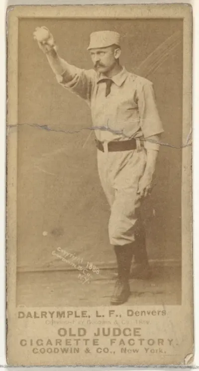 Abner Frank Dalrymple, Left Field, Denver, from the Old Judge series (N172) for Old Judge Cigarettes
