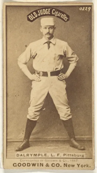 Abner Frank Dalrymple, Left Field, Pittsburgh, from the Old Judge series (N172) for Old Judge Cigarettes