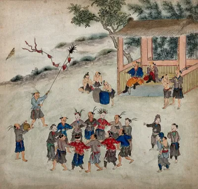 Aboriginal peoples of Formosa engaged in a tribal dance