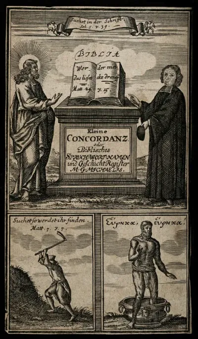 Above, Jesus Christ and M