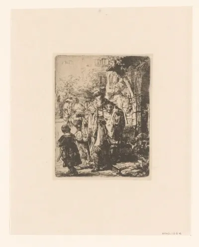 Abraham casting out Hagar and Ishmael