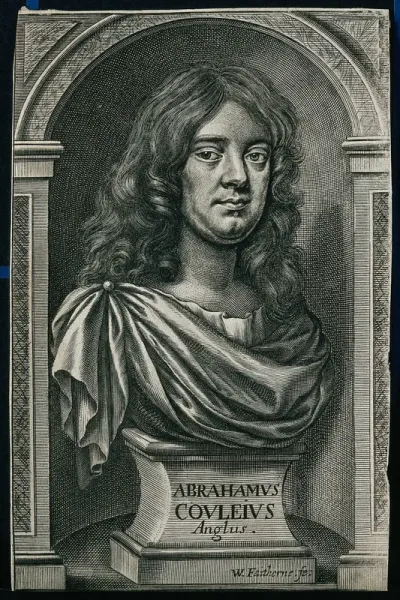 Abraham Cowley. Line engraving by W. Faithorne, 1668, after Sir P. Lely
