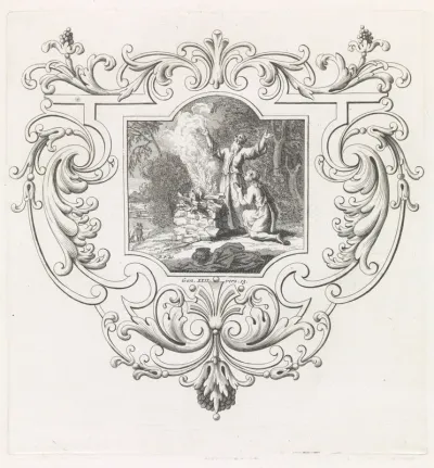 Abraham en Isaak offeren de ram