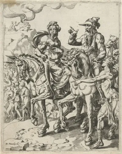 Abraham en Sara trekken Kanaän binnen