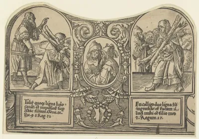 Abraham met Isaak en de weduwe van Zarfath