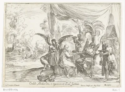 Abraham ontvangt de drie engelen