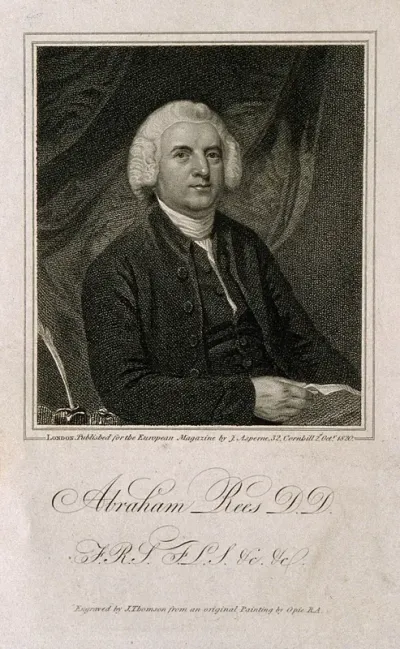Abraham Rees. Stipple engraving by J. Thomson, 1820, after J. Opie