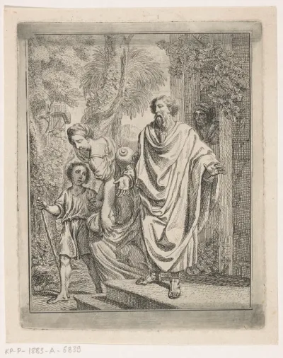 Abraham verdrijft Hagar en Ismaël