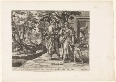 Abraham verdrijft Hagar en Ismaël