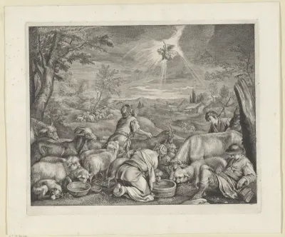 Abraham vertrekt naar Sichem / Verkondiging aan de herders