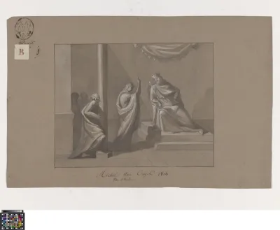 Academic composition study: scene from the story of Ahasverus